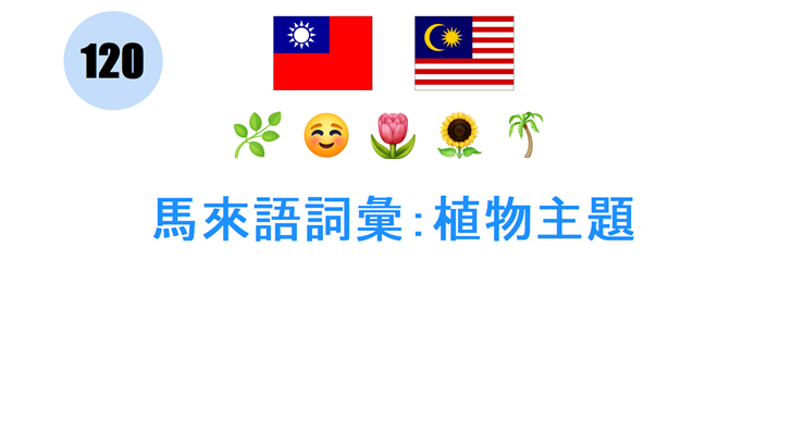 馬來語詞彙：植物主題